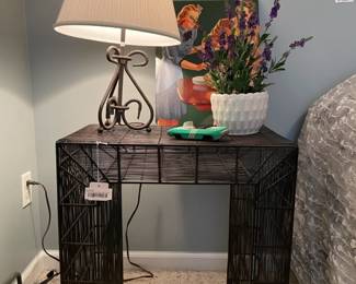 Industrial Style Metal Side Table