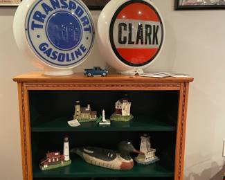 Vintage Transport Globe Shade, Vintage Clark Globe Shade