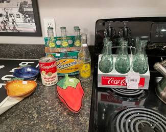 VTG Coca-Cola Metal 6-Pack, Vintage Vernon's Bottles
 Campbell's Bank
