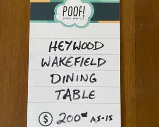 Heywood Wakefield Dining Table