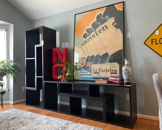 Modular jigsaw shelving units, Original Styrofoam block letter