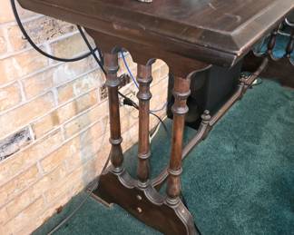 Side View of Antique Sofa Table