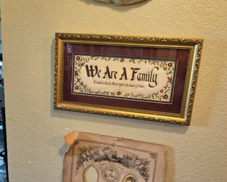 Wall Decor - Old Marriage License - Angel Wreath