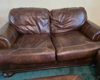 Leather Loveseat 