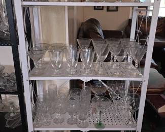 Antique Crystal Goblets - Wine Glasses - Martini Glasses - Tea Glasses