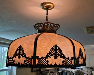 Antique Hanging Lamp in Caramel Color
