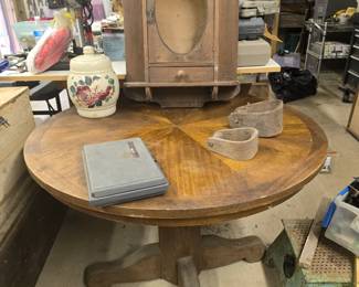 Round Kitchen Table - Wall Shelf - 