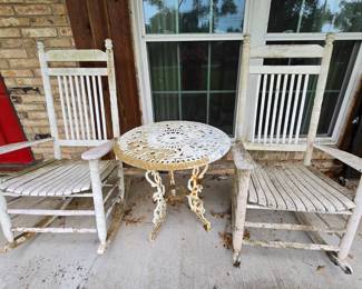 Patio Rockers - Iron Table