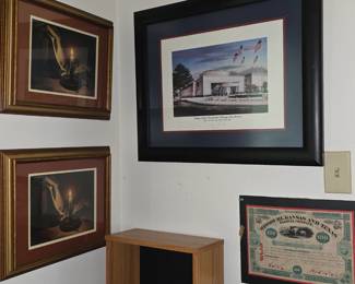 Print of Bush Library that George Bush Senior Signed - 2 Signed Windbergs