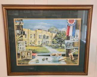 Signed Print by Doris Munson of Brazoria County Courthouse- Sweet Lady