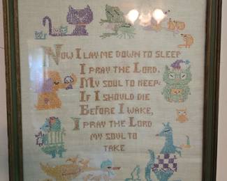 Handmade "Now I Lay Me Down To Sleep" Prayer