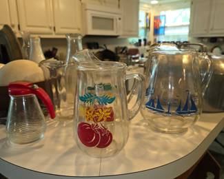 Antique Glass Pitchers