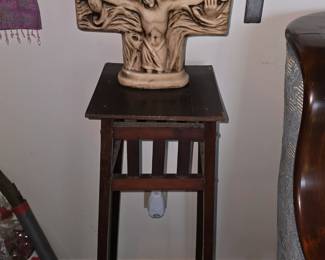 Antique Pedestal  - Really Nice Religious Decor throughout the house 