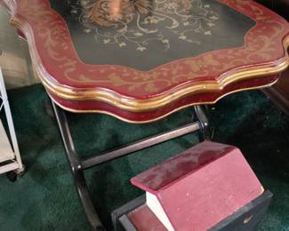 Foldable Side Table  - Wooden Noah's Ark Toy with Animals Inside