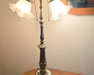 Vintage Table Lamp - Turned On