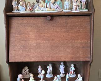 Drop Front Antique Desk - Frances Hook Figurines 