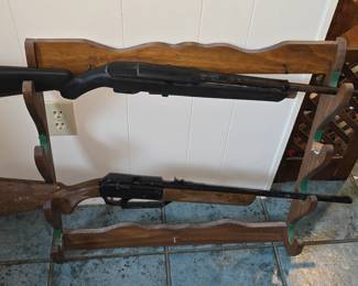Gun Rack with 2 BB Guns