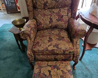 Vintage Recliner with Stool