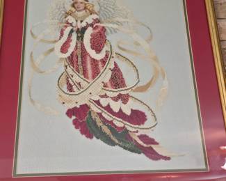 Vintage Embroidery Angel Picture 