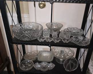 More American Brilliant Cut Crystal- On Bottom Glass Party Plates
