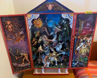 Claudio Jimenez Quispe Don Quixote retablo