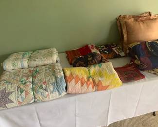 Antique quilts and linens