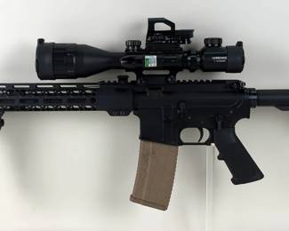 Palmetto State Armory PA-15 5.56 Nato Rifle SN# SCB993873, Sorovee 4-16x50AOEG Scope, Adjustable Stock, Red/Green Sight, Green Laser Light, Fold Up Front Grip With Flashlight
