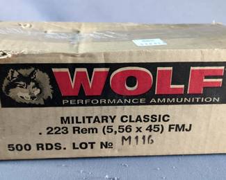 Wolf .223 Rem Ammo, Approx 500 Rds