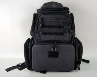 Tactical Range Backpack Bag With 5 Separate Pistol Cases, Mag Pockets, Removable Clapboard, And More