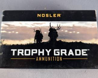 Nosler Trophy Grade 338 RUM Ammo, Approx 20 Rds