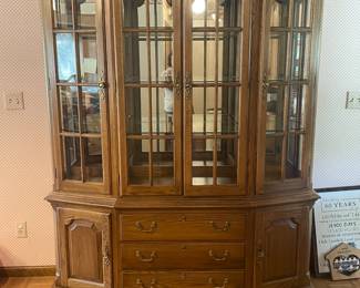 Oak China cabinet - lighted available for purchase 