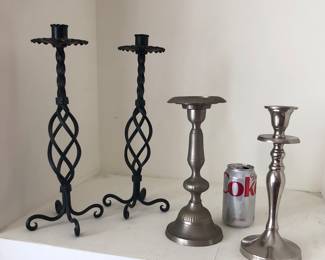Assorted candlesticks