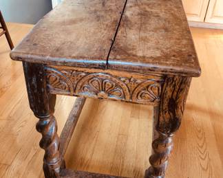 Side view of table