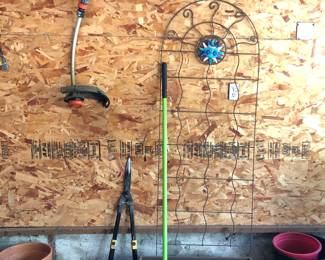 Clay pots, more yard tools