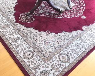 8 x 10 ft. area rug - synthetic, made in Turkey (actual size 95” x 121”)
