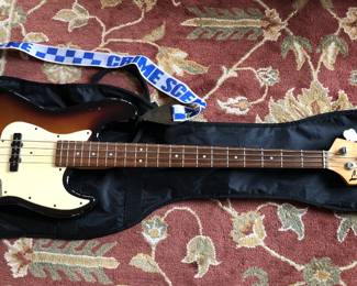 Legend jazz bass with strap & black soft sided case