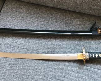 Japanese reproduction samurai sword with sheath