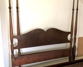 Vintage full/double size 4-poster bed (posts are 70” tall)
