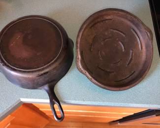 Bottom & inside of lid of cast iron