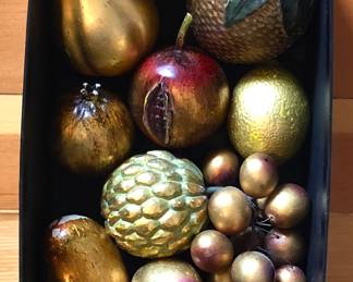 Gilt wooden fruit