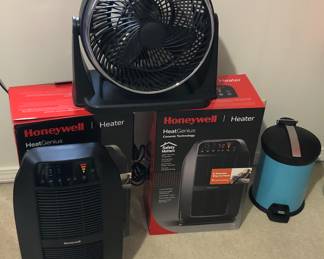 Honeywell heaters (2) + fan