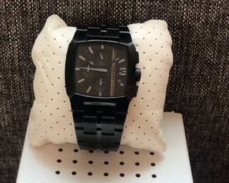 Men’s Diesel DZ4261 black out watch w/ chronograph + box