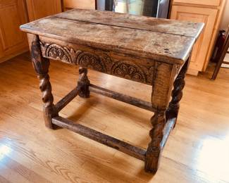 Interesting antique English oak table - circa 1680 (!)