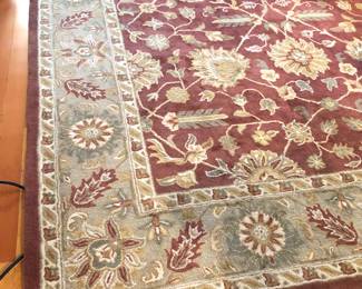 8 x 11 ft. wool rug, made in India - from clean, smoke-free home with a cat