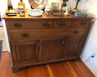 Vintage walnut buffet (48”L, 19”D, 36”H)