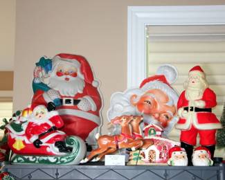Rare Santa Lighted Blow Mold