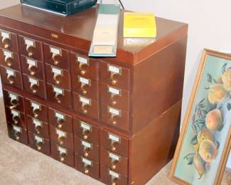 Brodart 30 Drawer Library Card Catalog