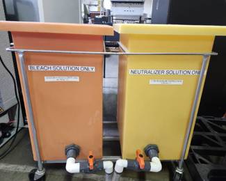 Dual Solution Containers On Casters