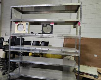 Stainless Steel 6 Tier Shelf On Casters