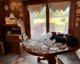 Fostoria, Avon and miscellaneous glassware!